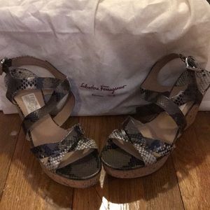 Ferragamo Wedge Sandal Size 10